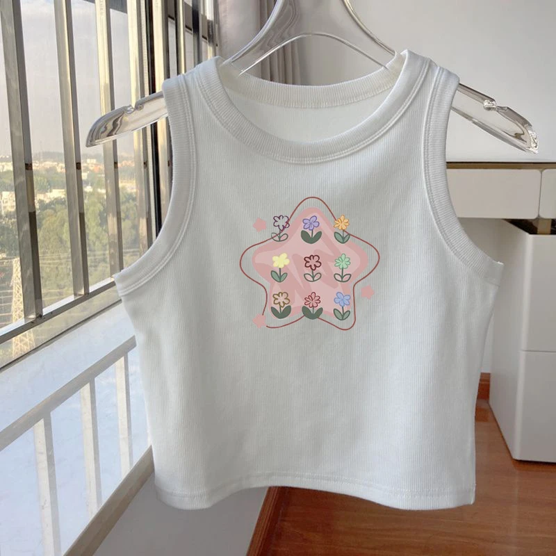 无袖坎肩内搭吊带夏季轻薄背心百搭打底儿童印花宝宝外穿女童上衣