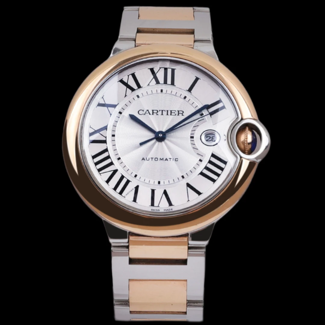 99新 Cartier/卡地亚 大牛/二手全套间金蓝气球W2BB0034/42盘