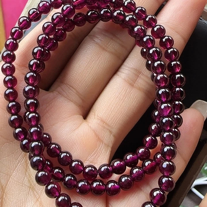 未镶嵌石榴石手链4.8