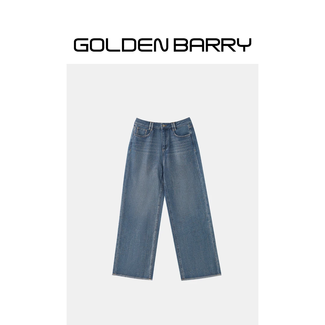 GOLDENBARRY|501127闪闪亮阔腿牛仔裤