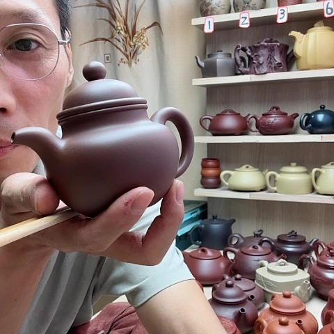 茶壶紫砂麦*宜兴紫砂原矿文革泥