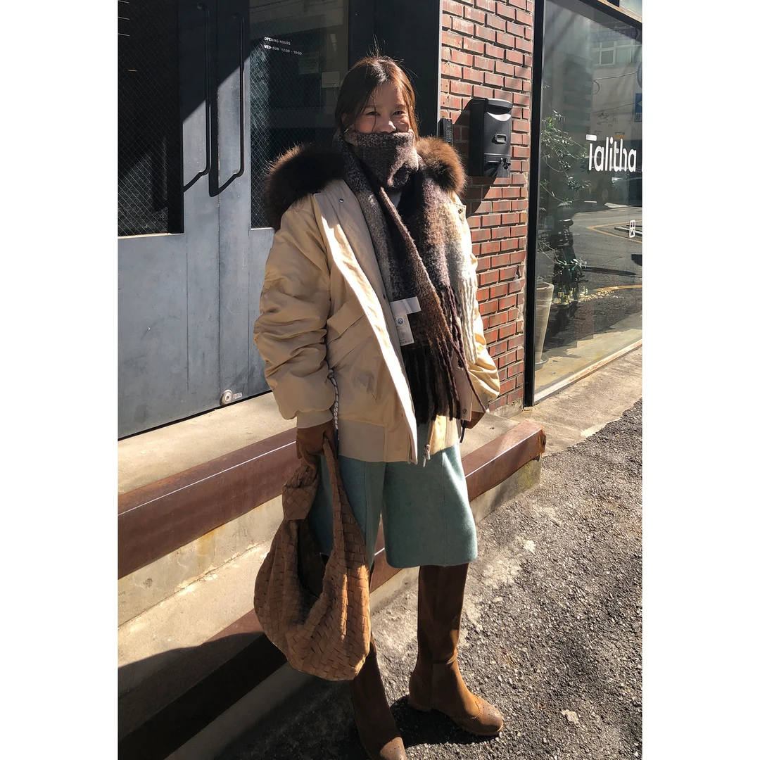 WXLSTUDIO  7周年店庆 冬日主角貉子毛领90白鸭绒派克羽绒服