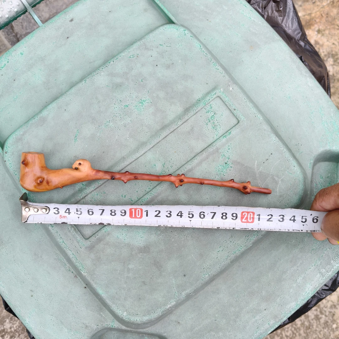 贵州红檬子木随形手功烟斗手把件可以抽粗中细支烟