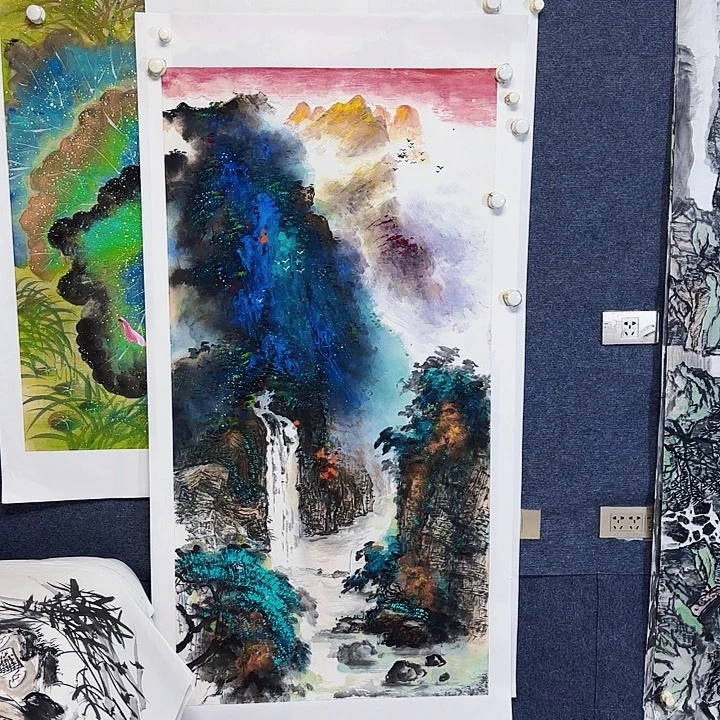 国画国画山水作品