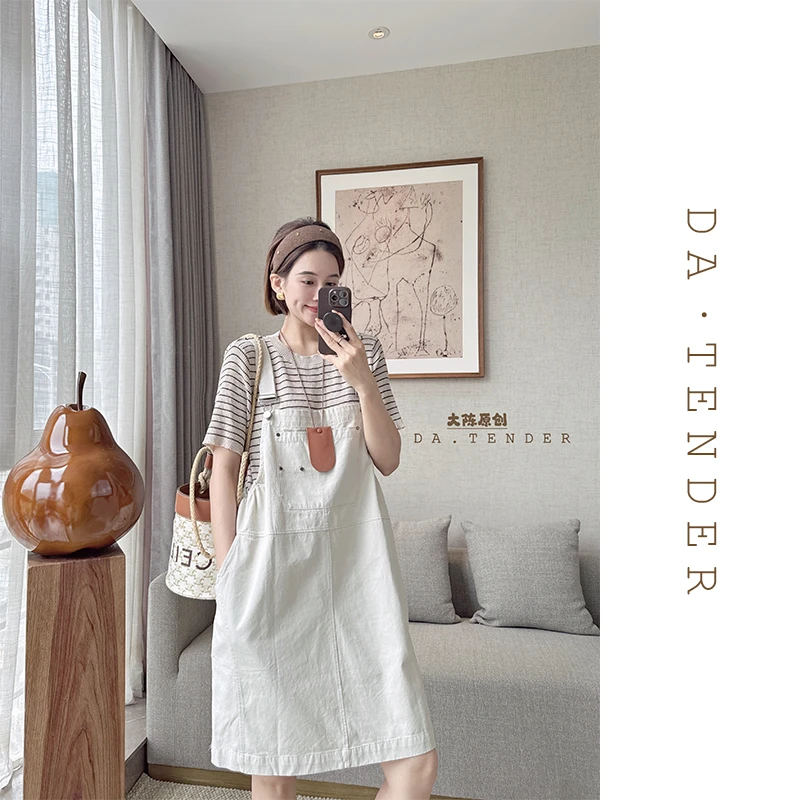 DA【清】风物诗短款背带裙-X881A