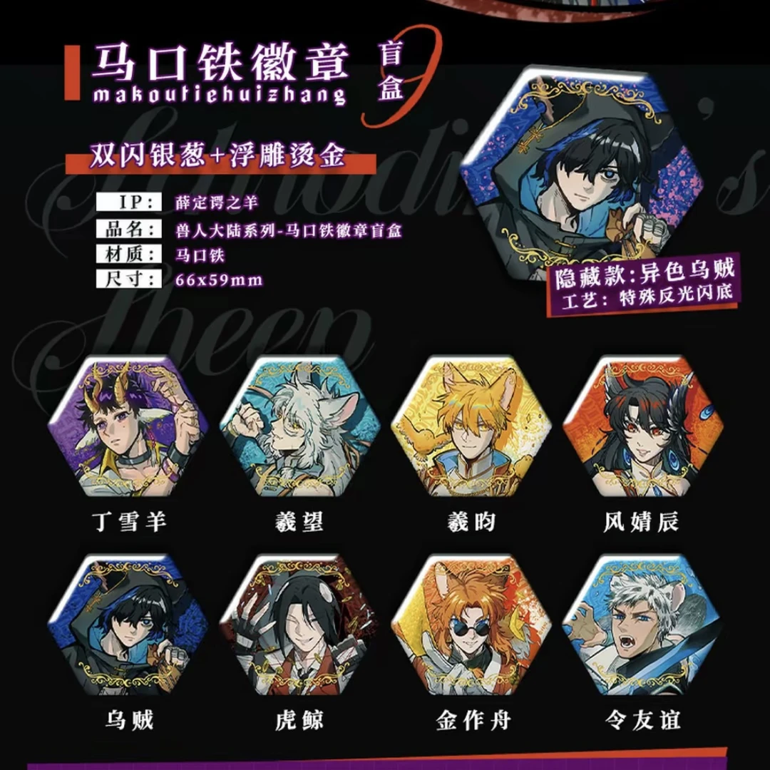 【分子互动】-薛定谔之羊-兽人大陆系列 马口铁徽章