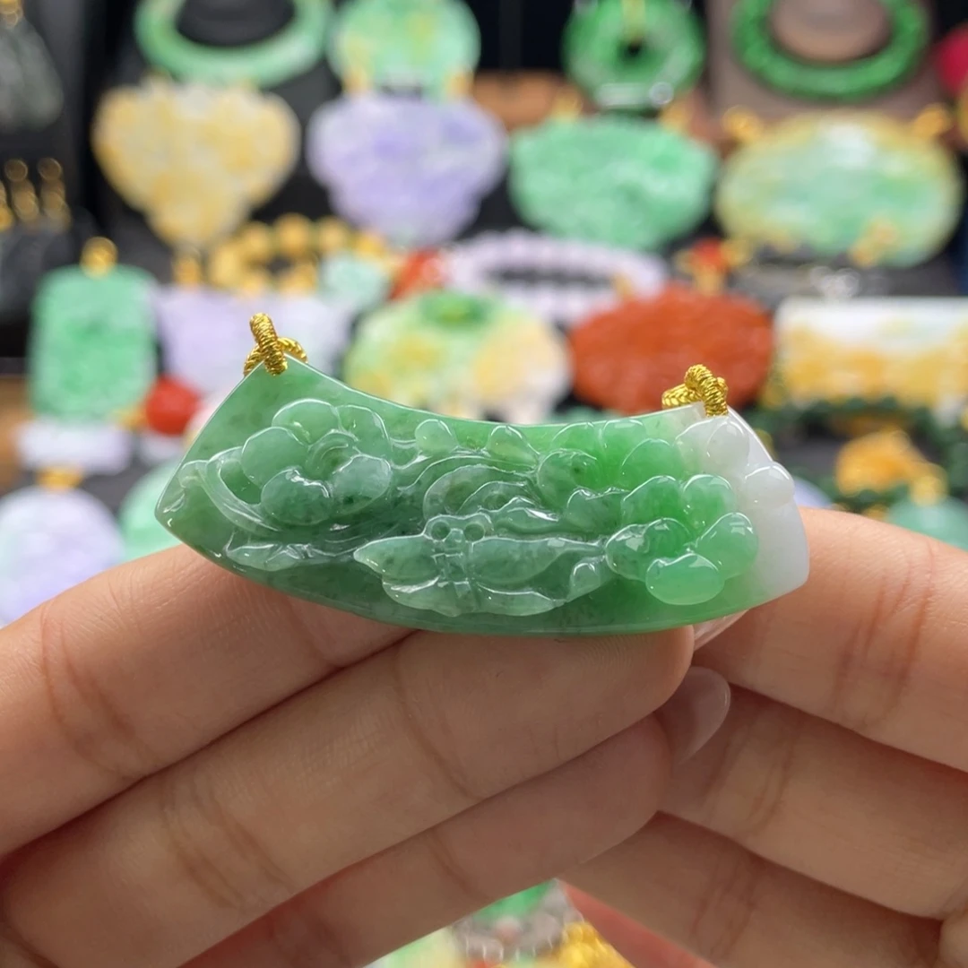 翡翠未镶嵌颈饰代编织