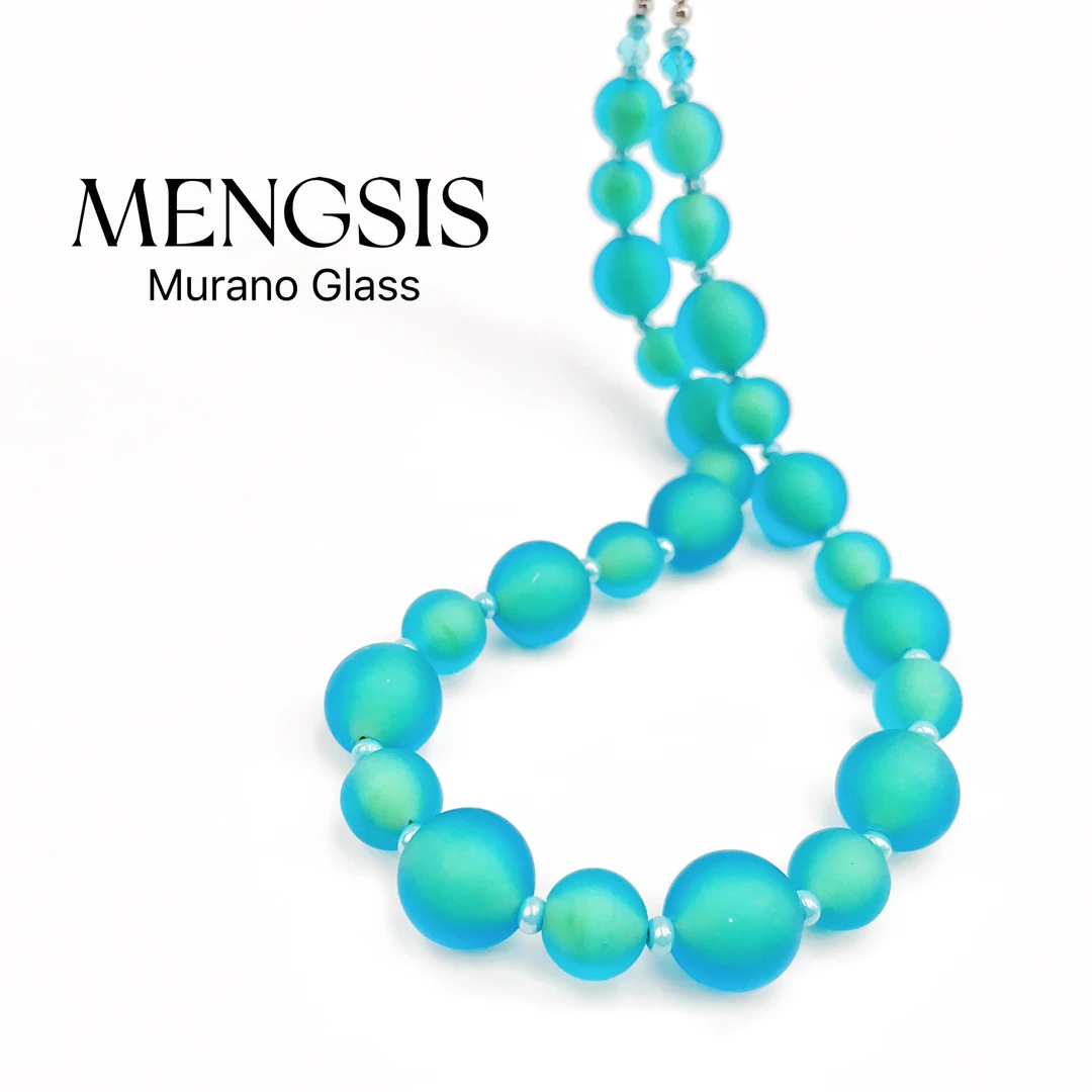 意大利Murano琉璃 精美高级磨砂琉璃项链手链耳环  12.10