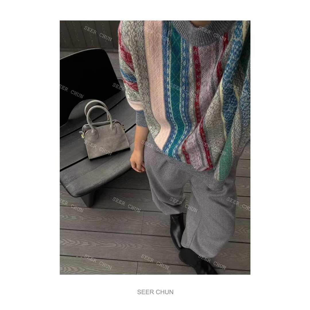 SEER CHUN“彩绘”条纹毛衣 60334