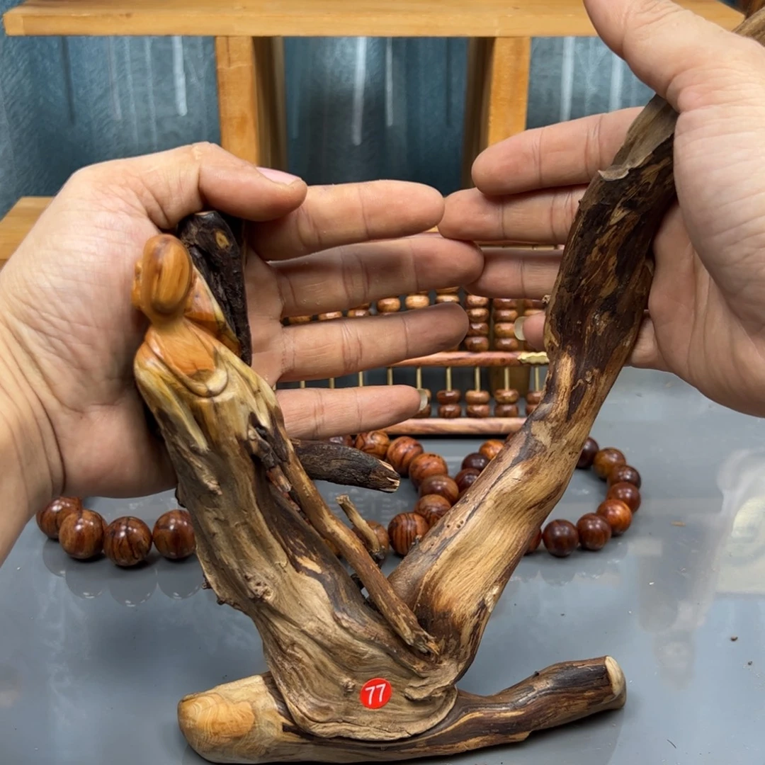 萤***L木崖柏木摆件手把件