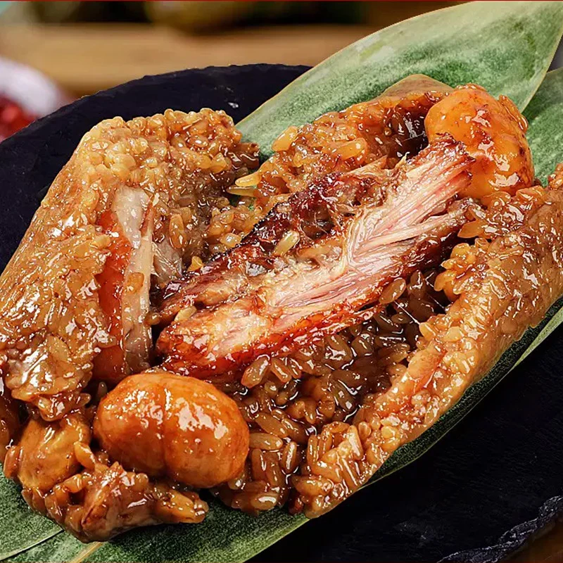 嘉兴风味蛋黄五花肉粽梅干菜粽板栗粽手工速食早餐