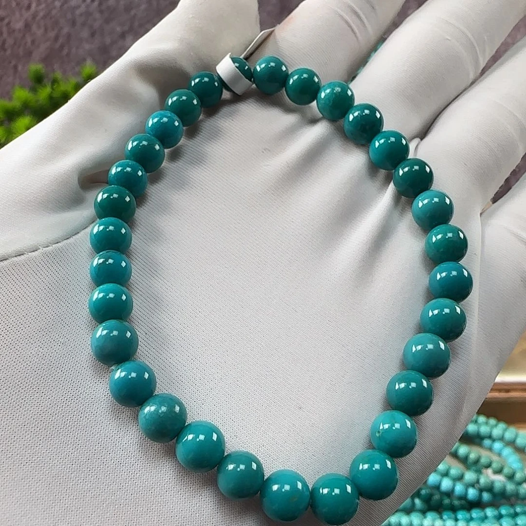 绿松石未镶嵌手串6MM+