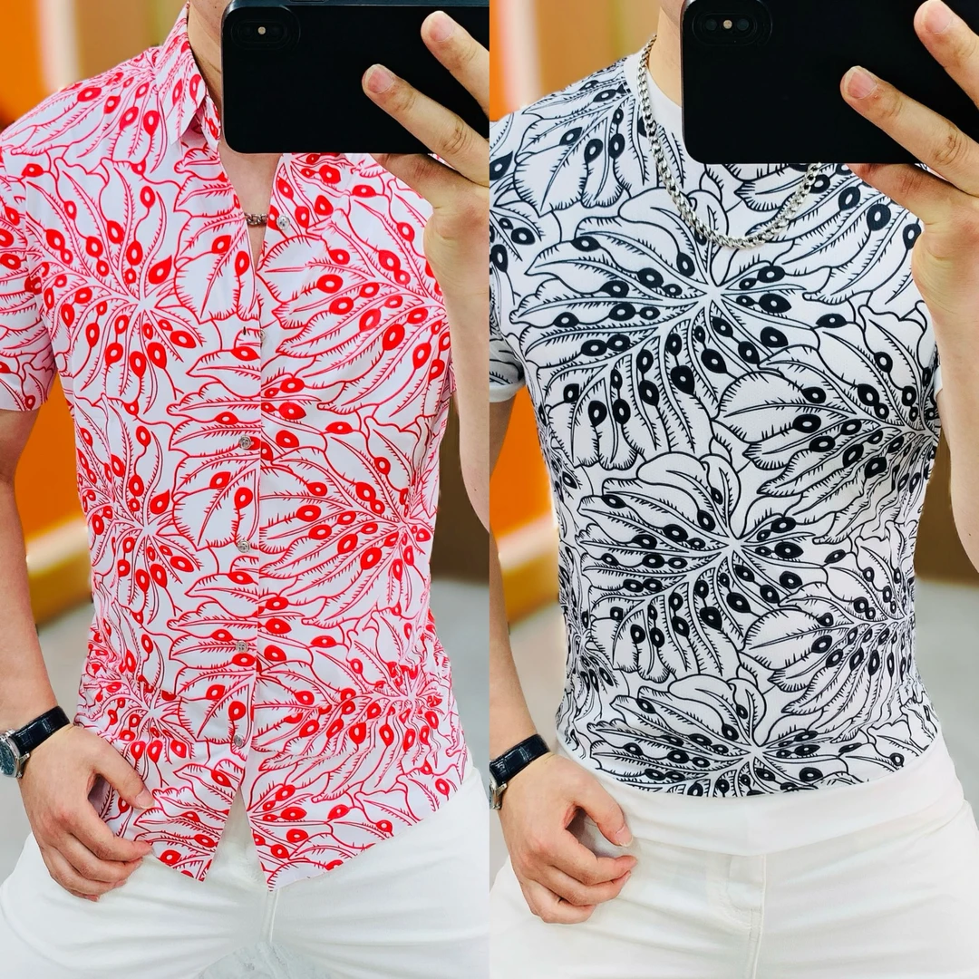 【阿凯严选】高品质夏季新款男士潮流冰丝个性时尚帅气翻领短袖衬衫