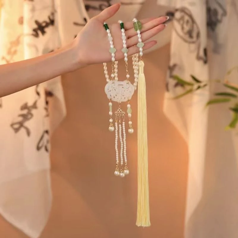 非金属吊坠 储秋国风复古长璎珞定制挂饰背云流苏吊坠2