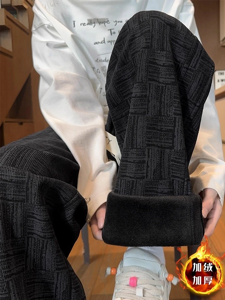 青少年裤子男秋季宽松直筒卫裤2025新款潮牌痞帅炸街运动休闲长裤