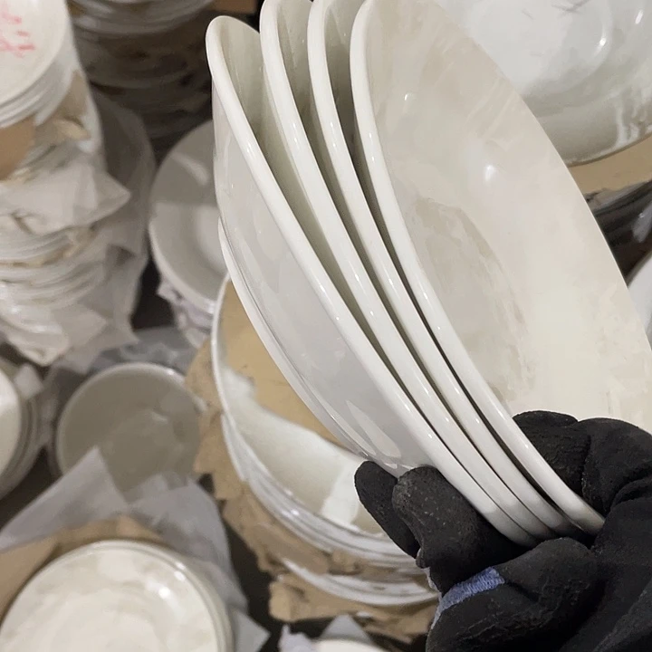 瓷片强化瓷20厘米深盘4个