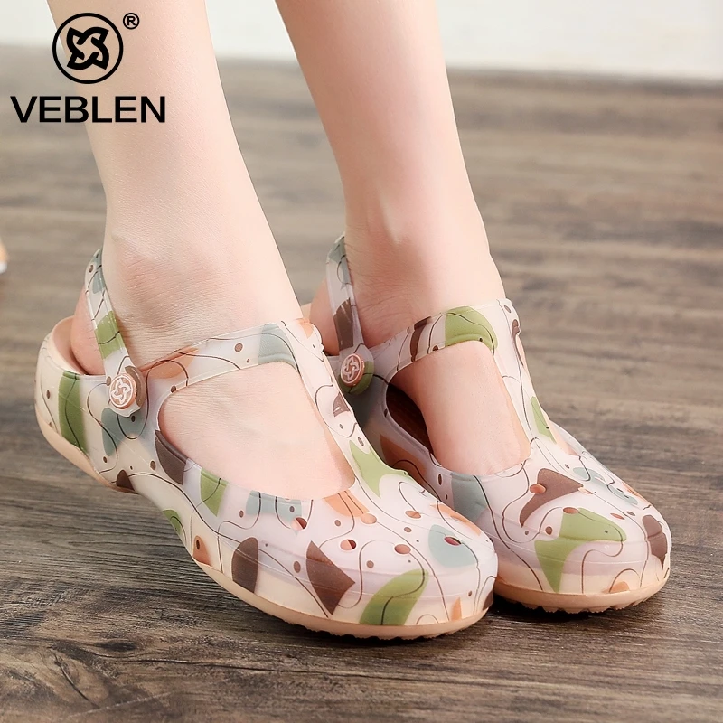 veblen维布伦洞洞鞋女外穿包头拖鞋厚底防滑夏季软底海边沙滩凉鞋