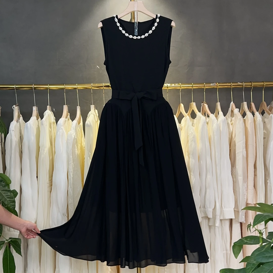 K2041夏季背心裙吊带裙连衣裙连袖中腰时尚气质显瘦长款