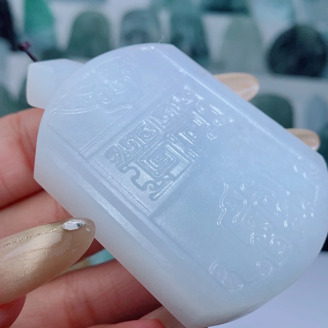 定制翡翠未镶嵌毛货翡翠吊坠