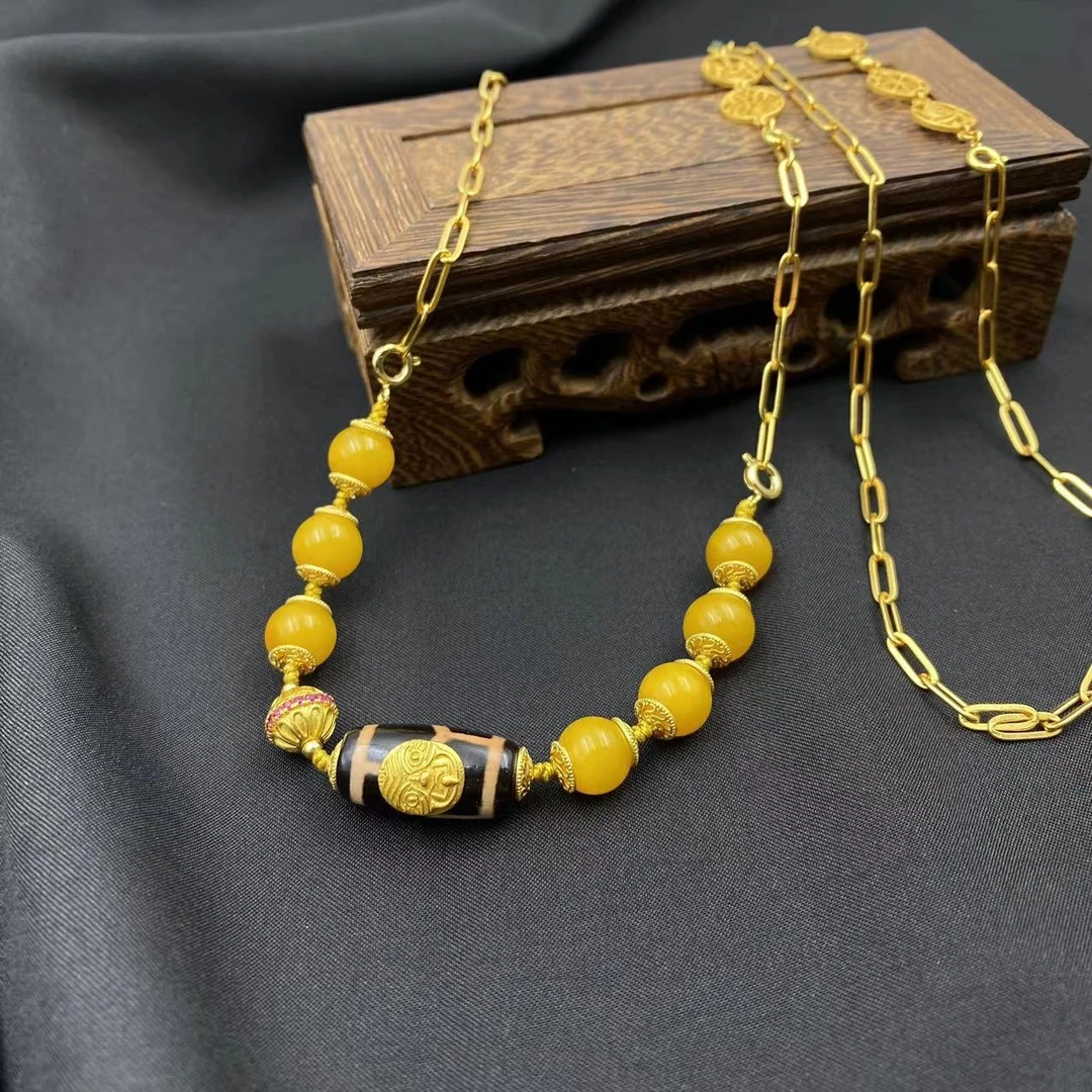 藏收级扎吉唐卡多用款珠珠项链Y1257-多样性发   赠包装合金