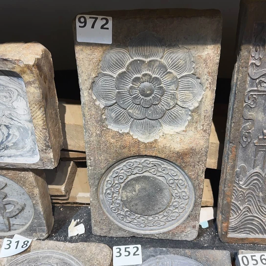 老砖茶台，砚台，画像砖