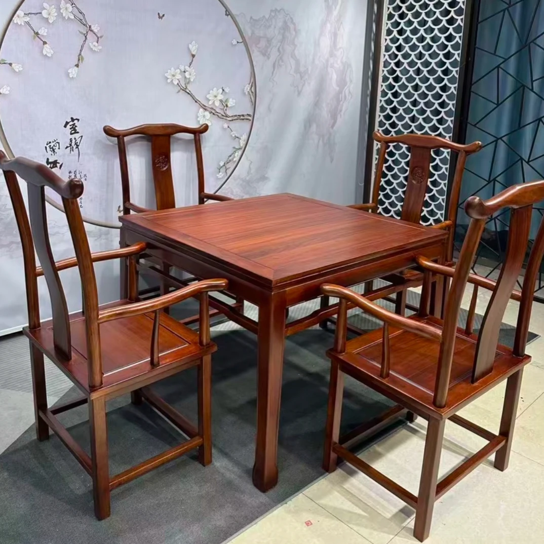 （26款）乌金木新中式中堂桌会客桌四方桌高品质实木家具