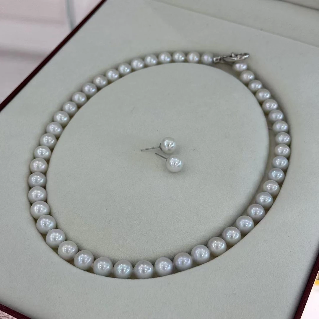 【華珍珠宝】淡水珍珠无核全珠颈饰送耳钉 HZZB0016