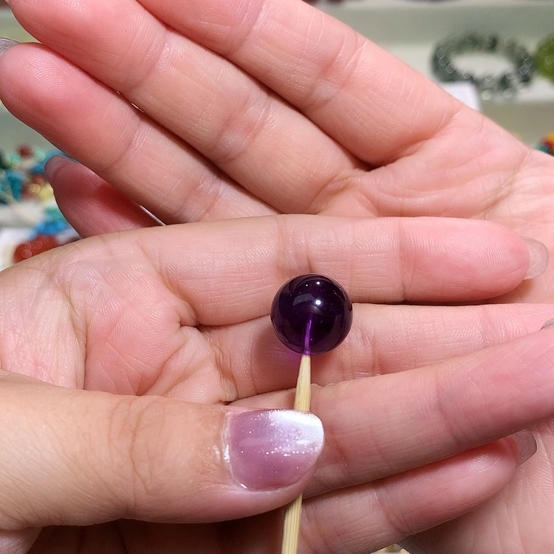 霄***然紫晶未镶嵌珠宝半成品卡14