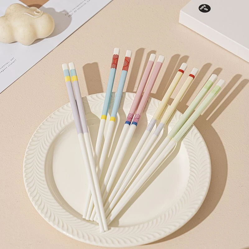 陶瓷筷子家用2025新款高档抗菌防霉食品级耐高温不发霉家庭用筷子