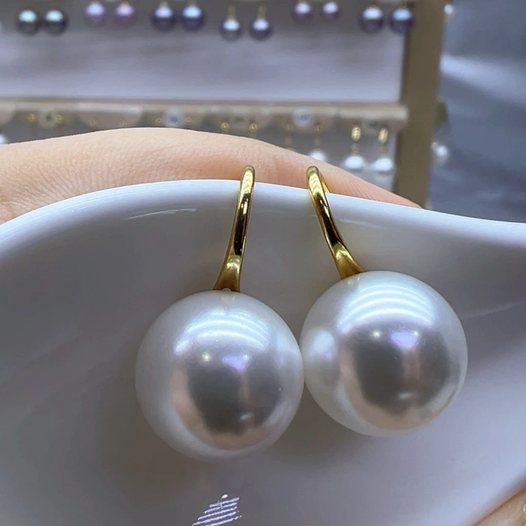 银S925镶嵌淡水珍珠耳饰