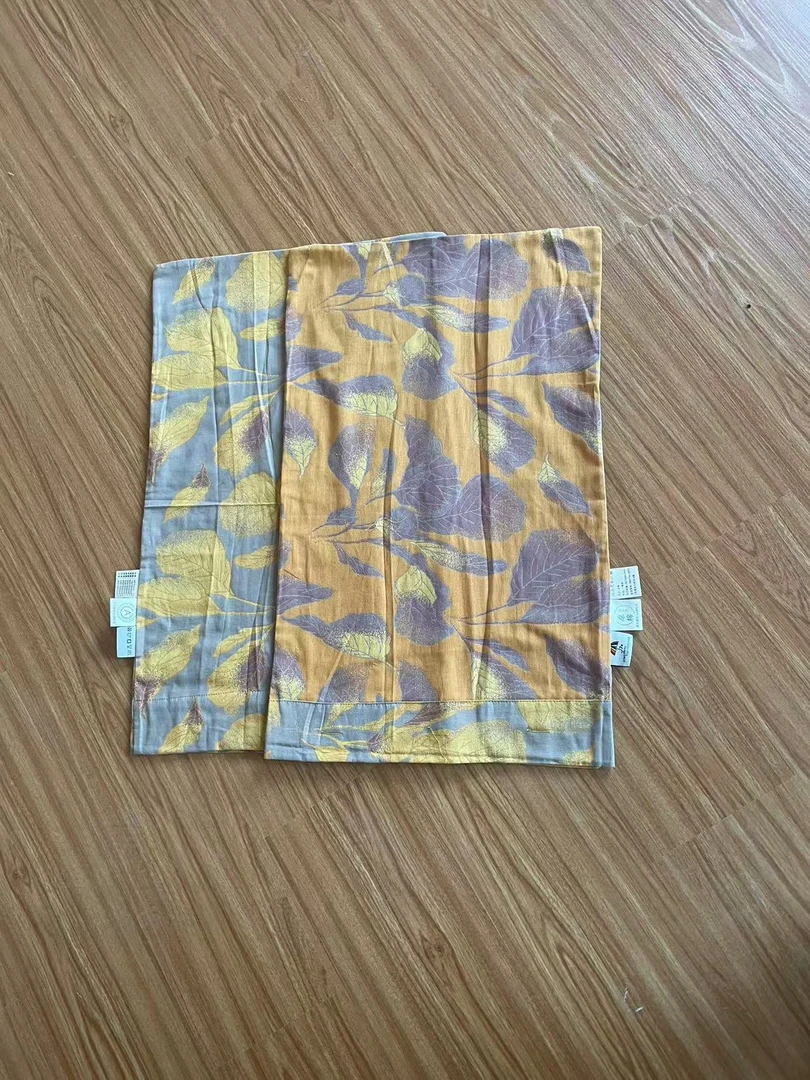 【图腾】纯棉双层纱提花可机洗不掉色椰壳扣款枕套