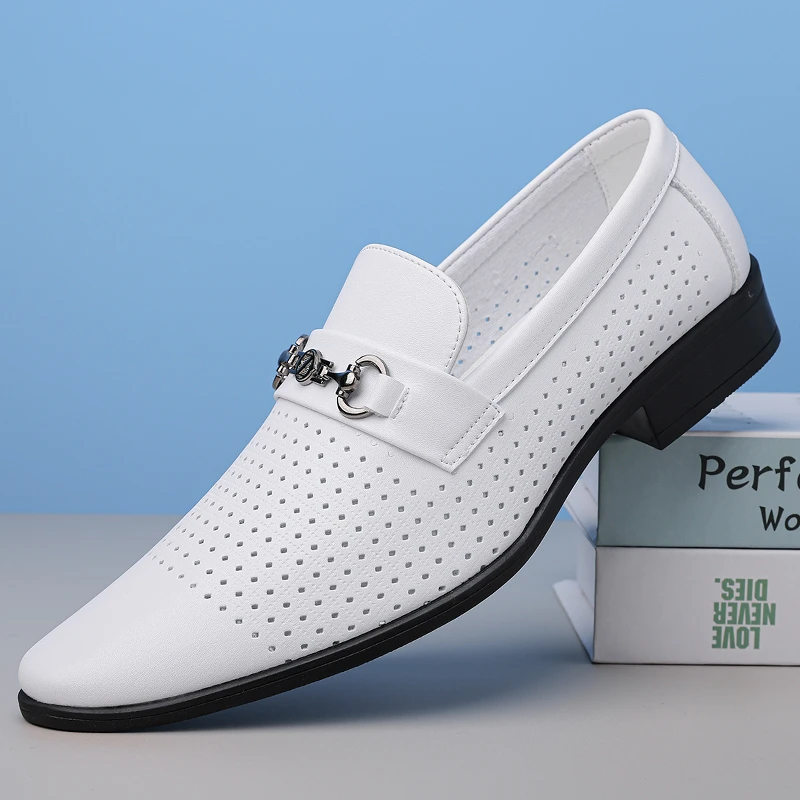 【顺丰包邮】夏季男士透气镂空皮鞋英伦风男士皮鞋男款2025新款爆款