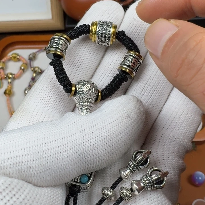 铜合金格桑花顶珠三通套装