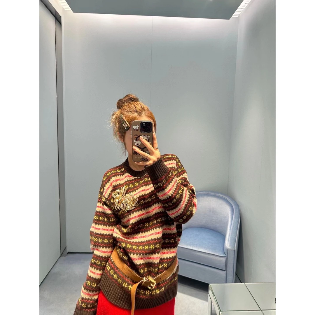 MM费尔岛撞色毛衣