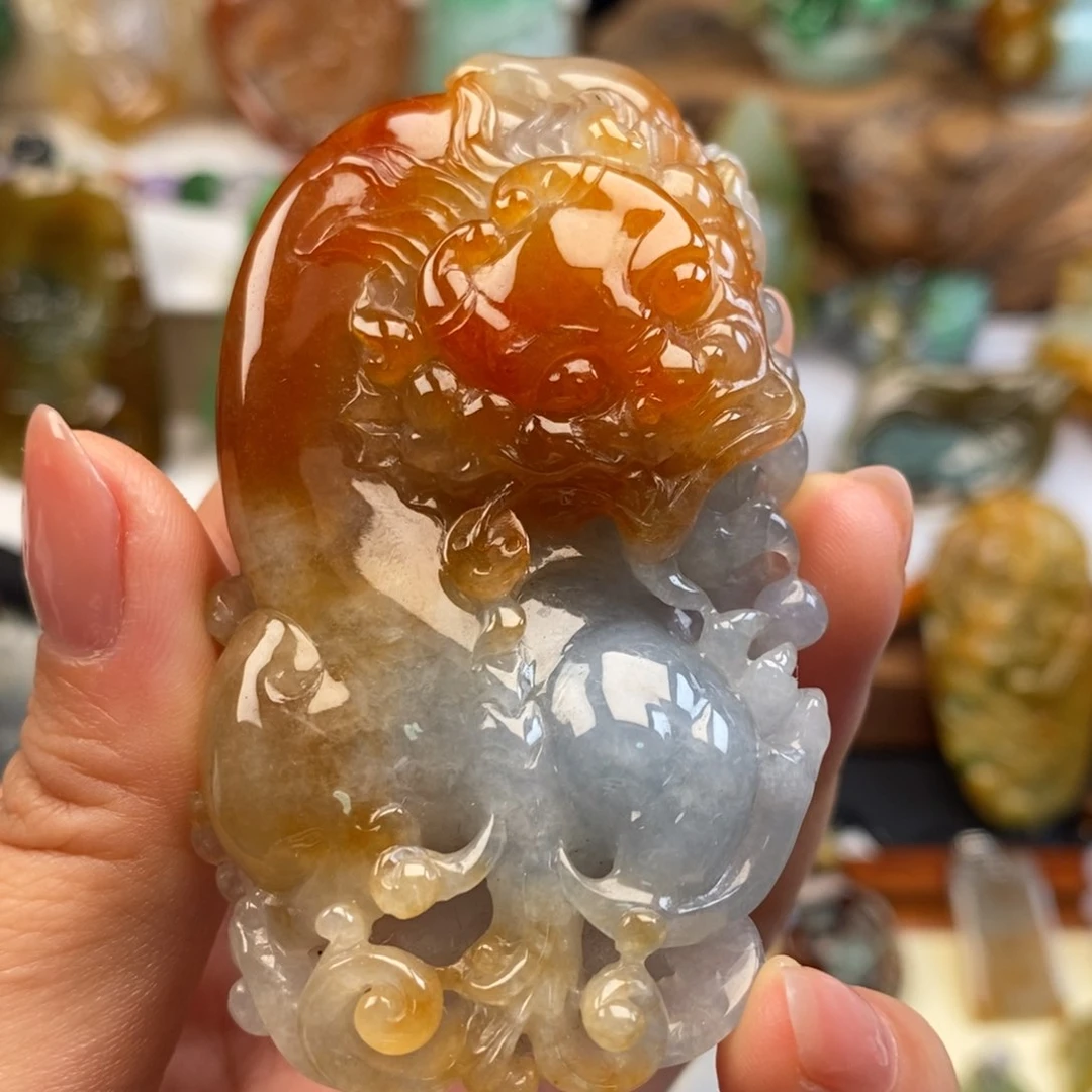 翡翠未镶嵌颈饰缅甸翡翠吊坠