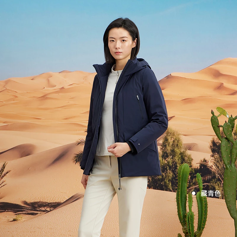 【新品】RAPIDO雳霹道25秋冬女休闲蓄热连帽90%鸭绒服CP5X38X03