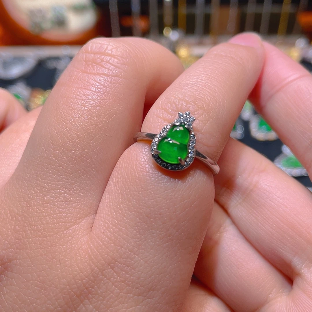 翡翠银S925镶嵌吊坠(不含链)