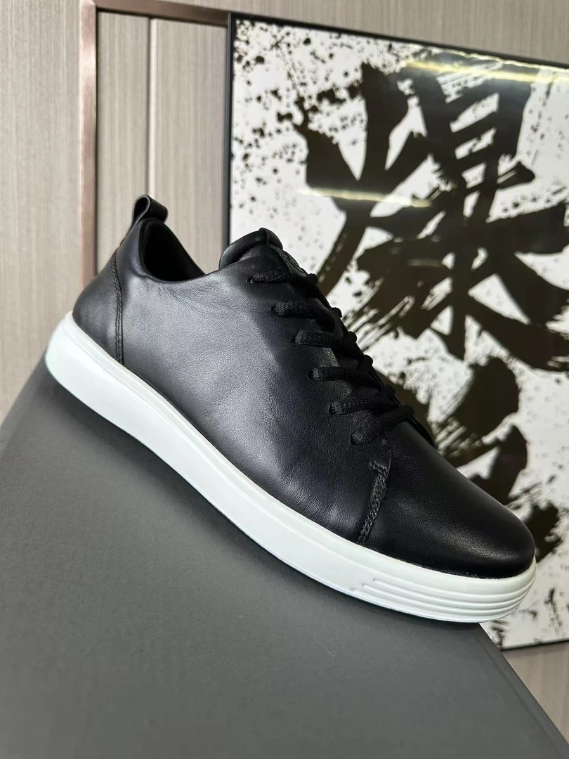 新款低帮休闲鞋真皮男鞋四季可穿时尚百搭商务休闲2303