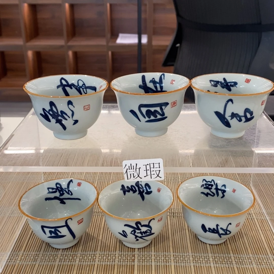 釉下彩老陶泥手工绘制