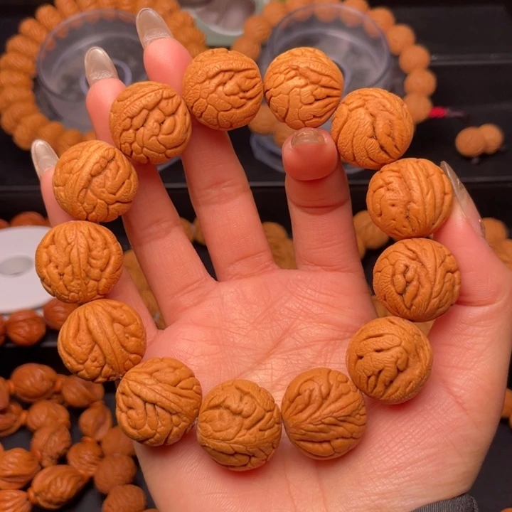 桃核手串密纹龙珠（3号链接）