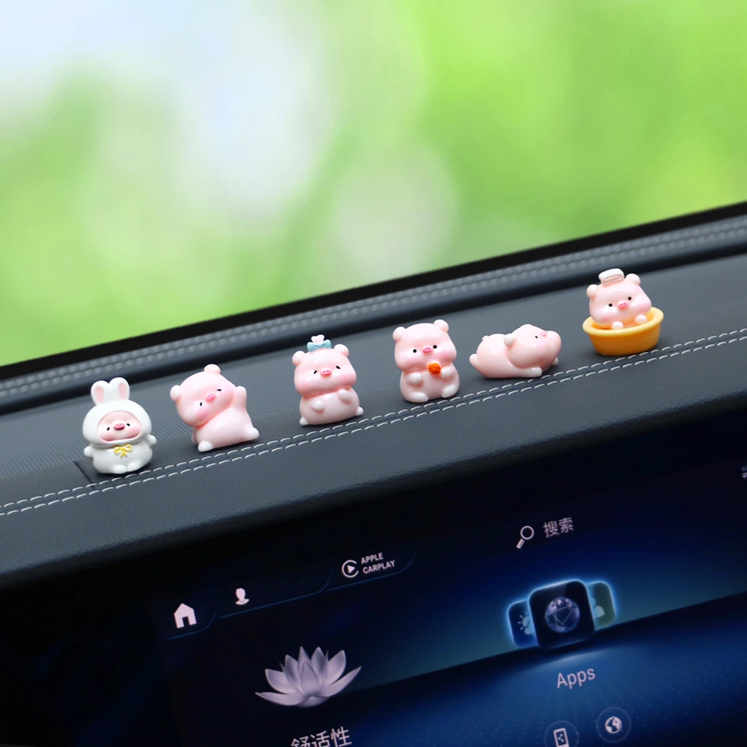 汽车摆件中控台屏幕创意可爱公仔车载内饰品治愈卡通装饰内饰用品