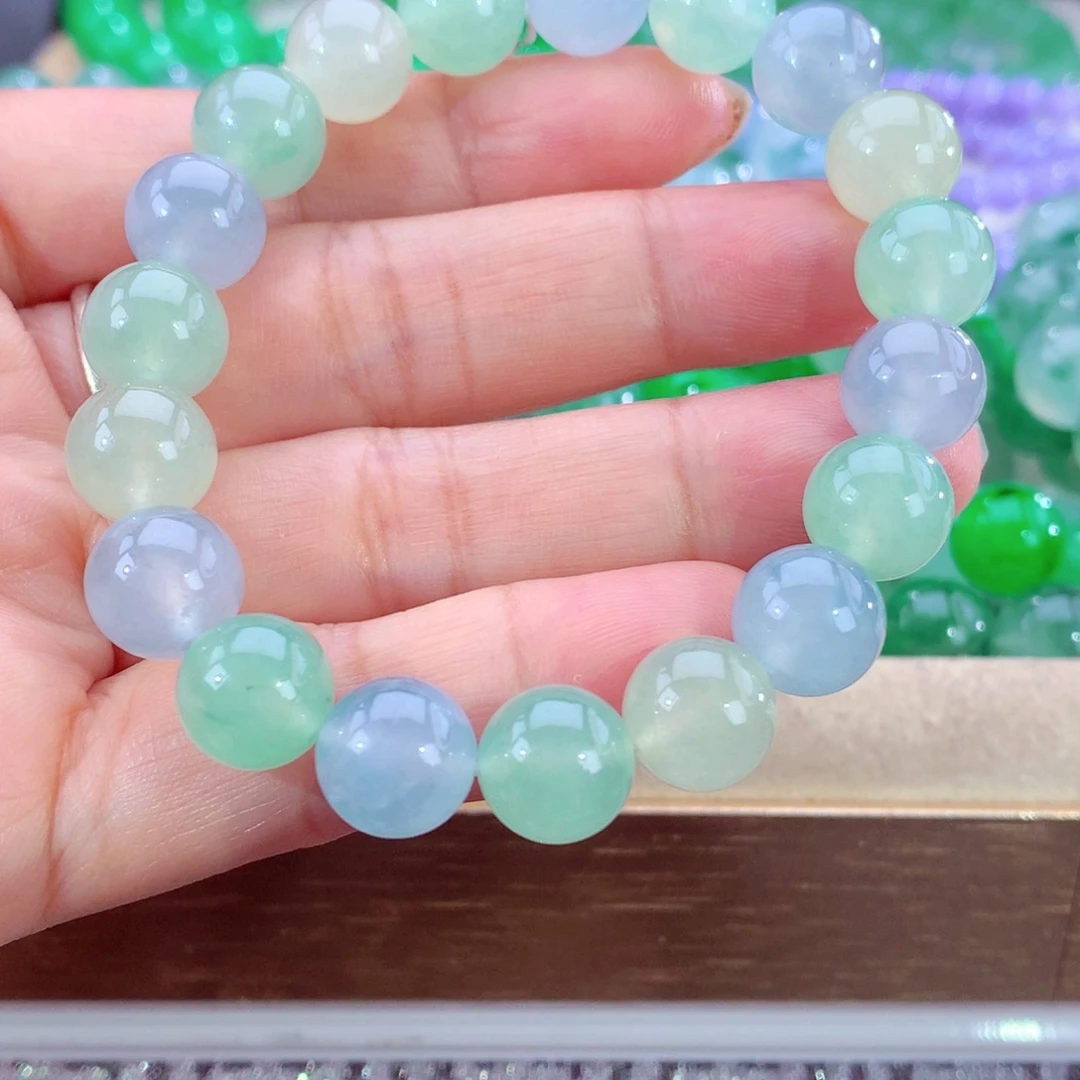 翡翠未镶嵌手串天然缅甸翡翠