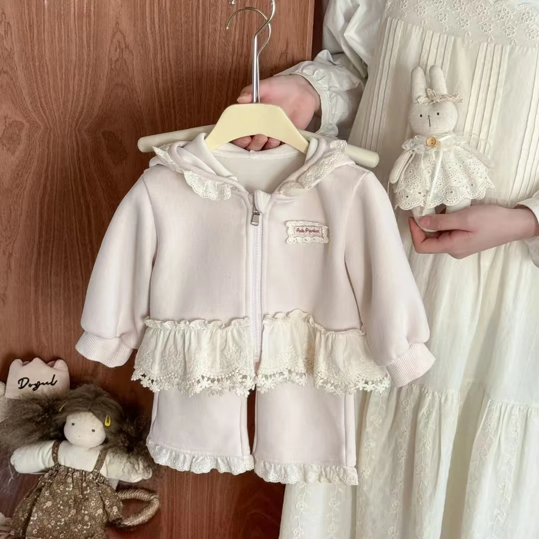 56007秋季时尚款女宝宝淑女风洋气两件套外出服外套裤子外出服