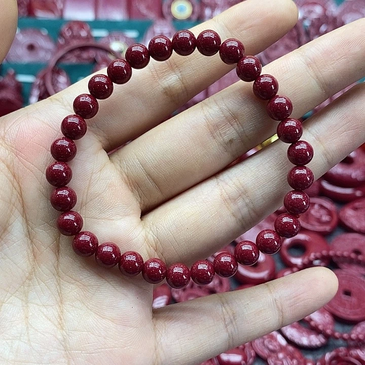 天然辰砂005朱砂手链