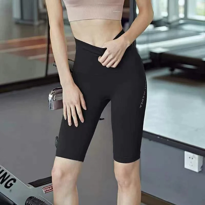 女款五分运动紧身裤跑步越野舒适透气马拉松