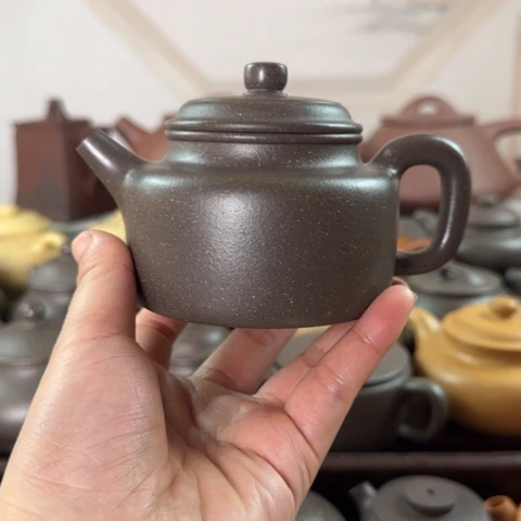 紫砂茶壶梨皮天青230cc