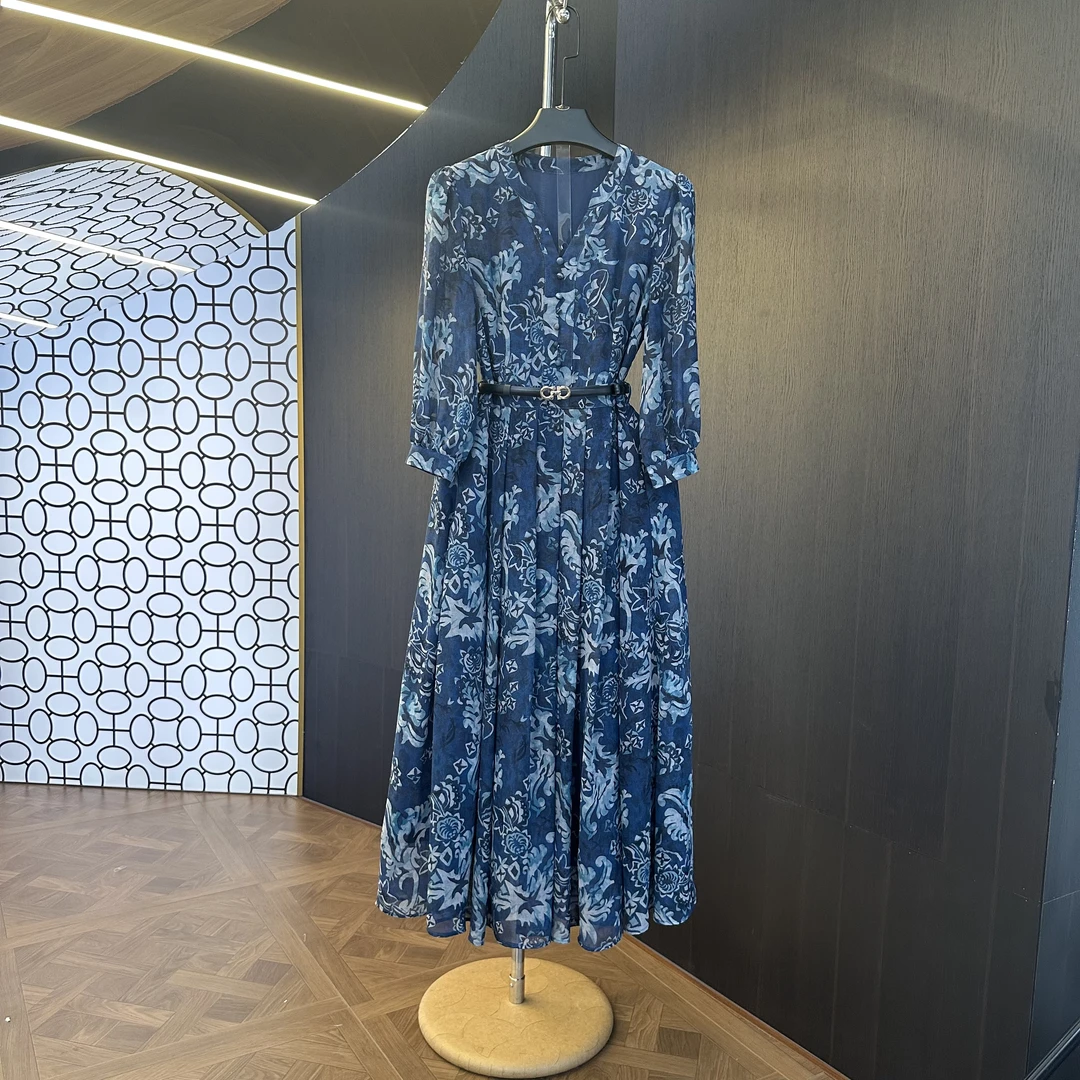 【青青专属】DT3号店轻奢设计师女装连衣裙优雅气质连衣裙R6695