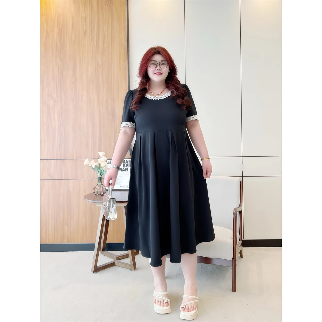 断码捡漏~花时默片 / 优雅法式宫廷风连衣裙15090花契大码胖mm200