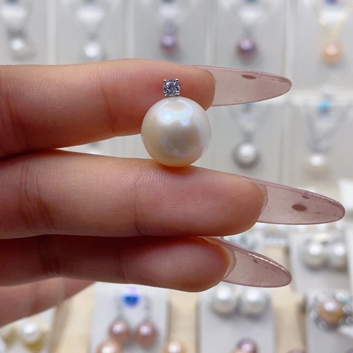 银S925镶嵌淡水珍珠项链13➕