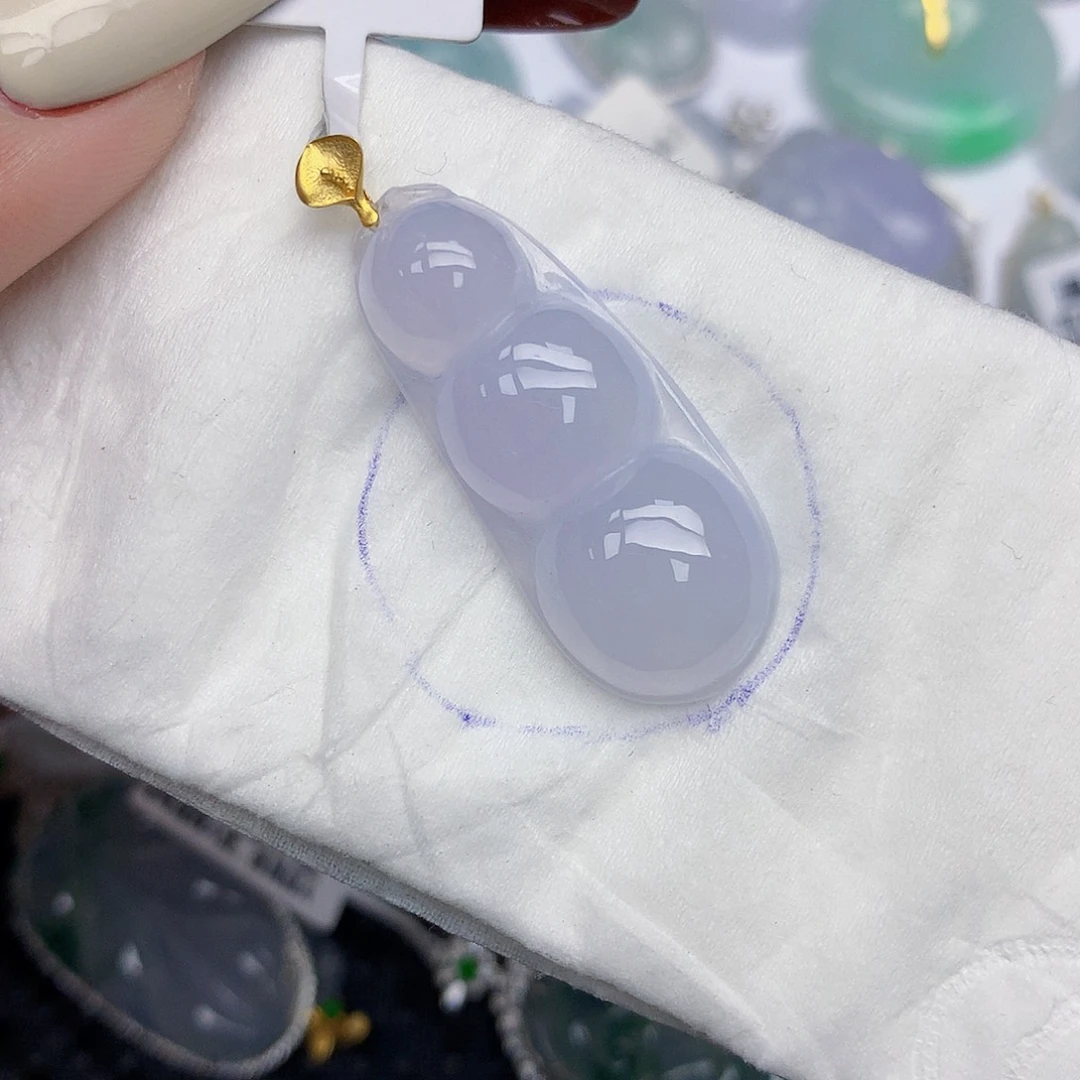 翡翠18K金镶嵌颈饰天然缅甸翡翠a货百元以上9元证书费自理